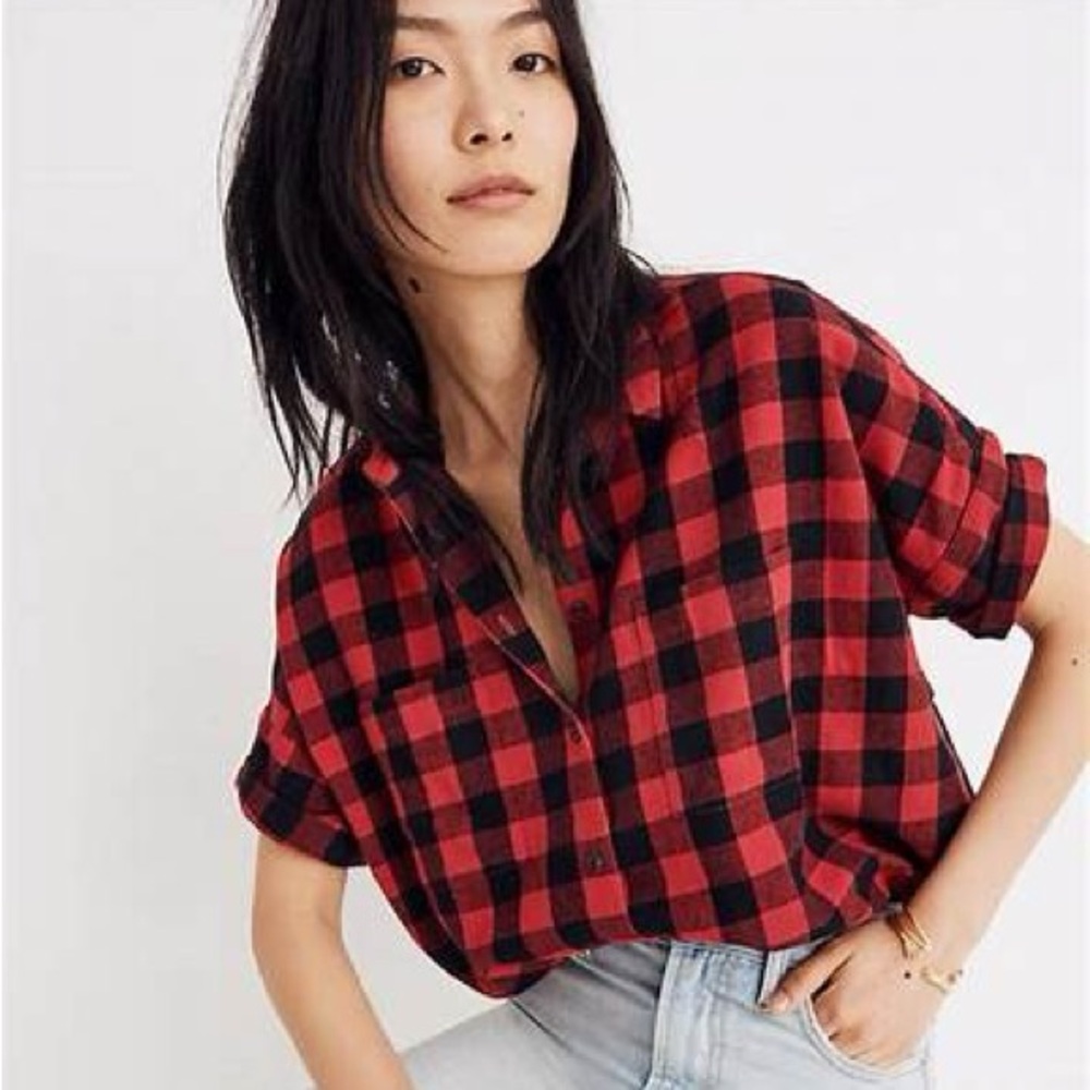 Flannel Courier Shirt in Buffalo Check Size M